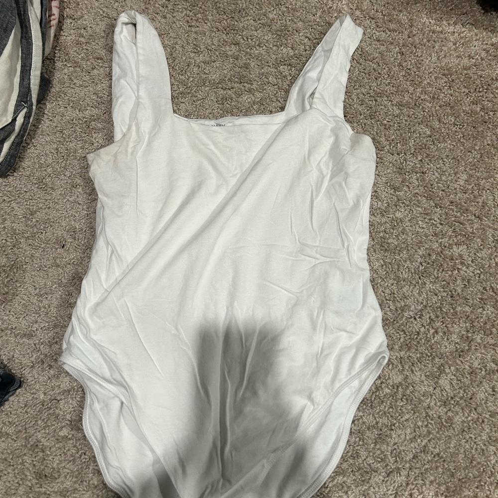 White body suit tank